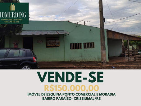 Ponto comercial na Rua Princesa Isabel - Crissiumal/RS