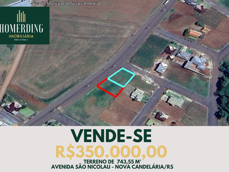 Terreno na Avenida São Nicolau- Nova Candelária/RS