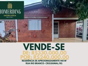 Residência na Rua Rio Branco - Crissiumal/RS