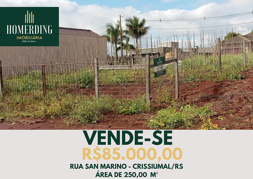Terreno na Rua San Marino - Crissiumal/RS