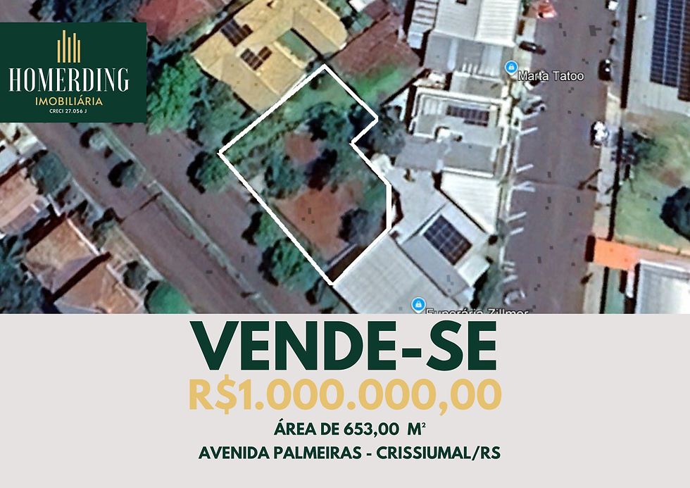 Terreno na Avenida Palmeiras - Crissiumal/RS