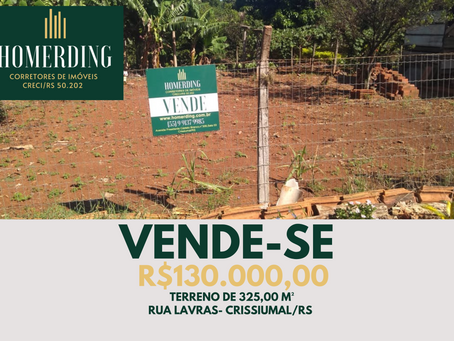 Terreno na Rua Lavras - Crissiumal/RS