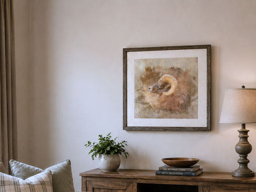Ram art in beautiful home