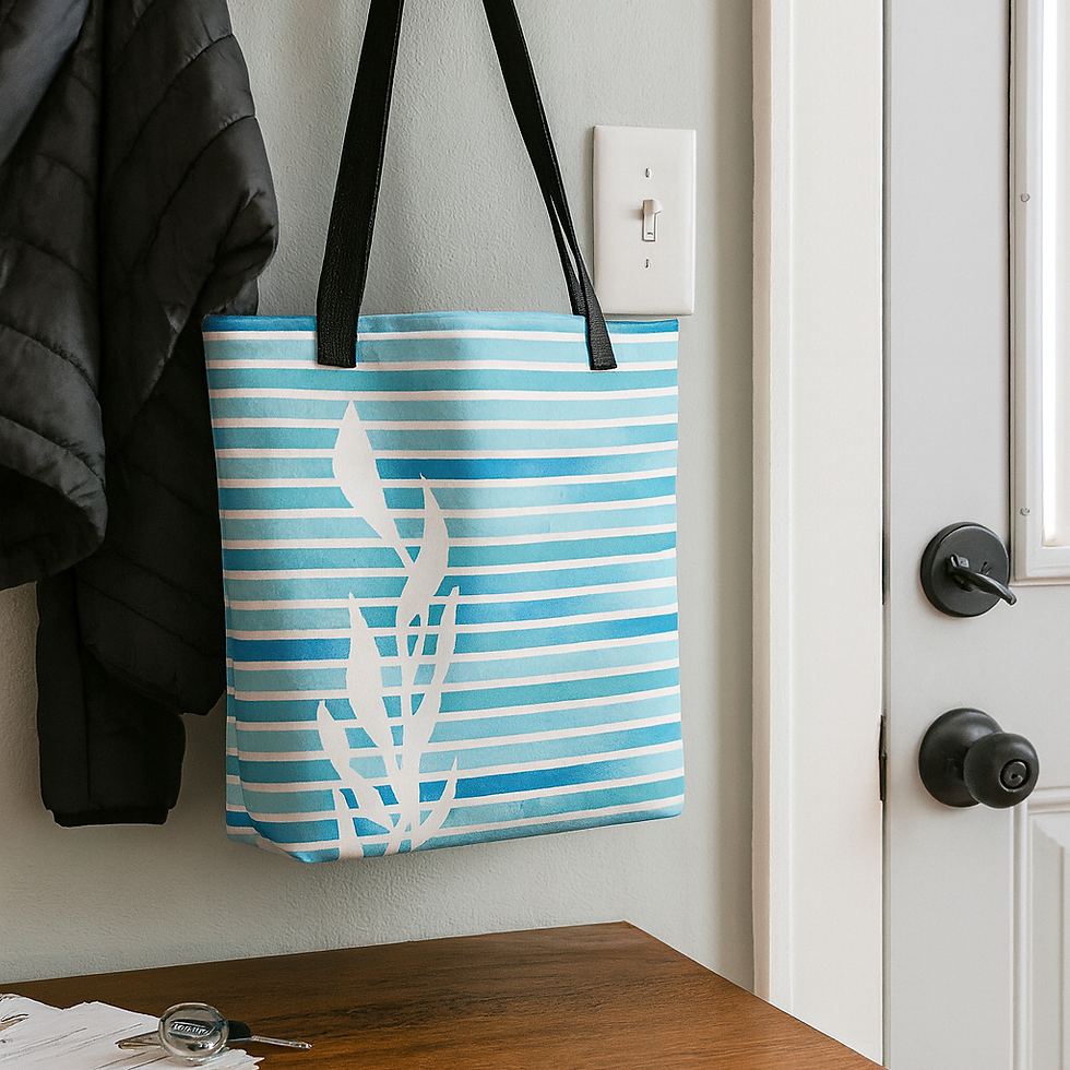 Kelp design on beach styled purse