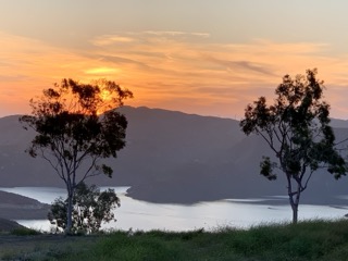 San Vicente Reservoir at Sunset