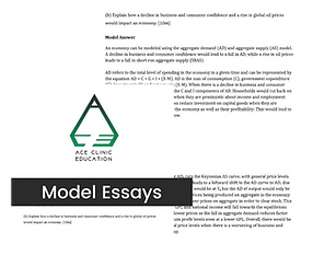 JC Economics Tuition - In House Model Essays