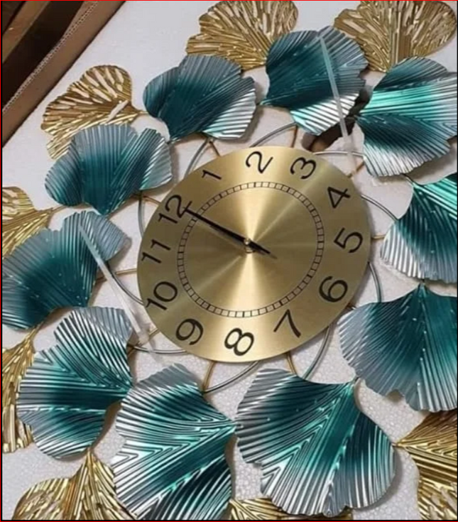 metal flower wall clock