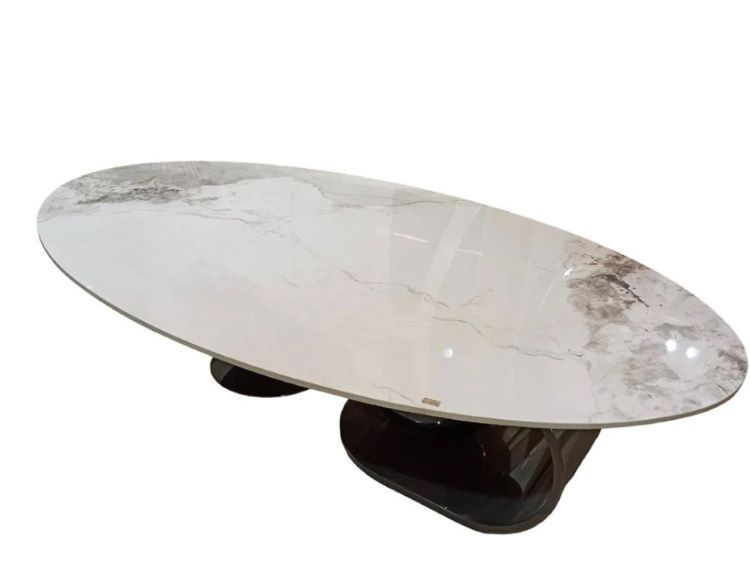 white marble table front view