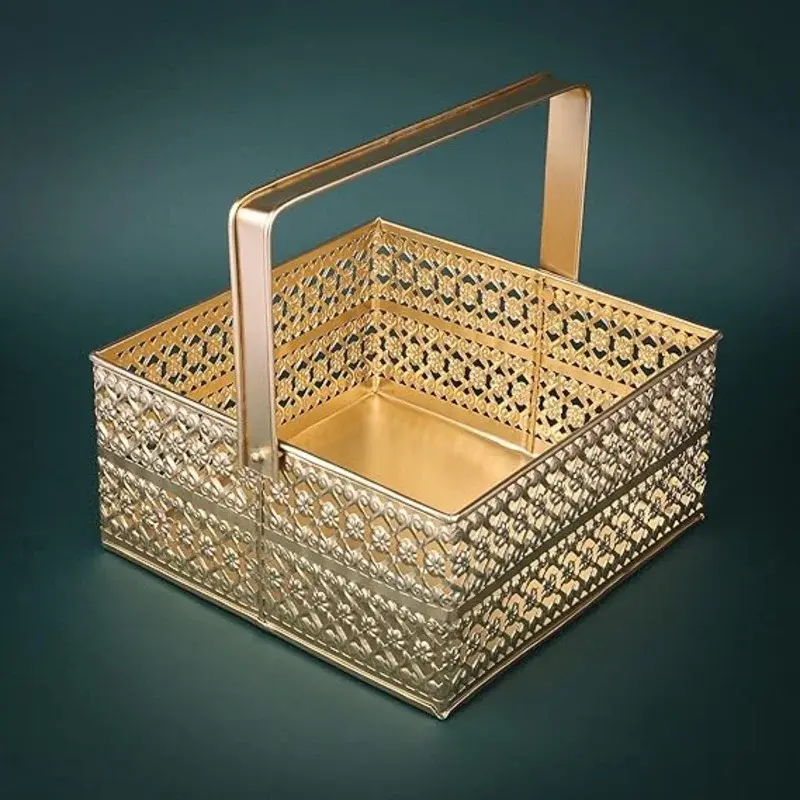 Decorative Iron Gold Basket