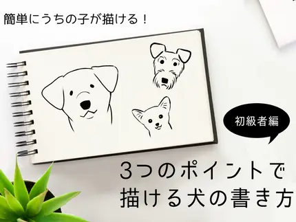 3つのポイントで描ける犬の書き方｜初級者編