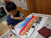 お絵描き・絵の具遊びしましたー梅賀山保育園　益田市保育園