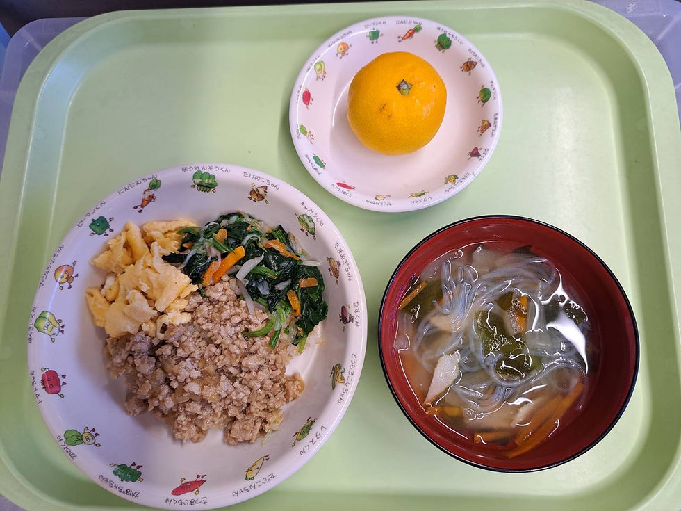 本日の給食メニュー(10/29) ー梅賀山保育園　益田市保育園