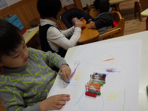 お絵描きしましたー梅賀山保育園　益田市保育園