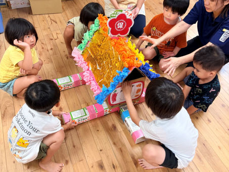 おみこし完成!ー梅賀山保育園 益田市保育園