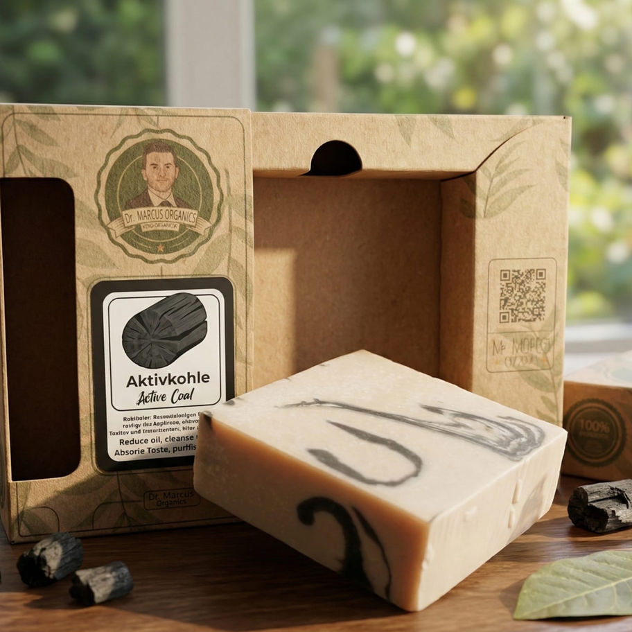 Aktivkohle Naturseife für Haut und Haare