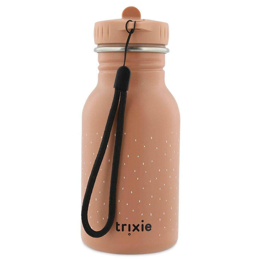 Seitenansicht der Trixie Trinkflasche Mrs. Cat mit Trageschlaufe, HabibiLino