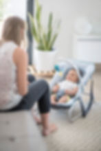 Babywippe Graphik in seitlicher Perspektive