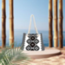 Black Aztec beach bag