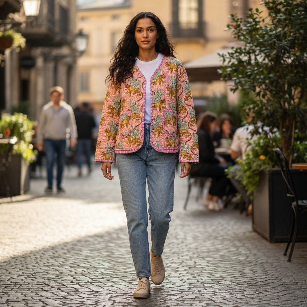 Chaqueta india reversible