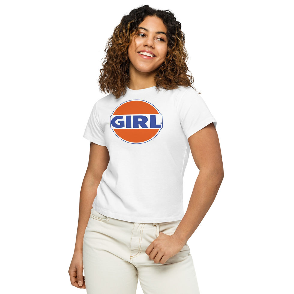T-Shirt GIRL graphic Women’s high-waisted style shirt