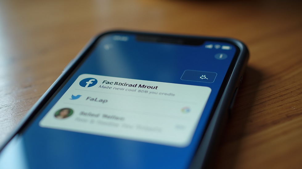 Close-up view of a smartphone screen showing Facebook activity log