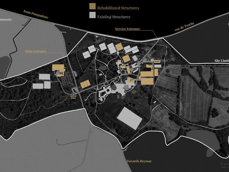 Plan du complexe hôtelier à Arnac-Pompadour