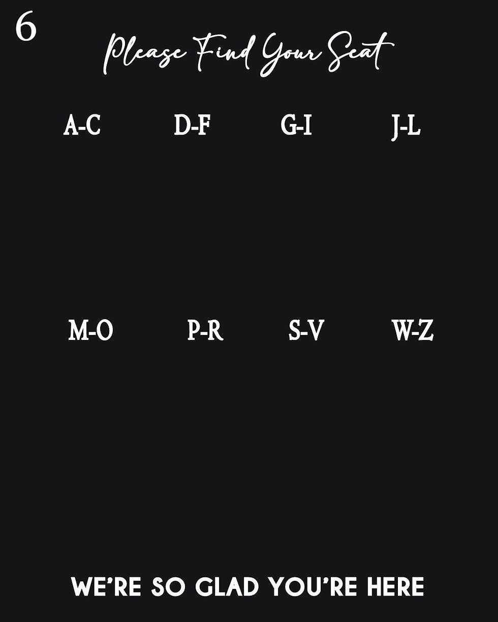 Thumbnail: Seating Chart 24"x36"