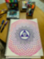 Finished artwork from an artist from the Veteran Integration cohort, Fall 2025.