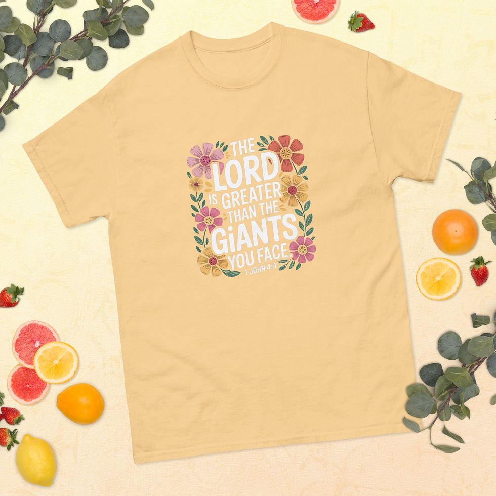 Thumbnail: "The Lord Is Greater Than the Giants You Face" Unisex Tee