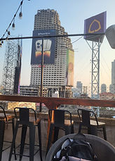 Bangkok Tempel Sonnenuntergang Wat Arun Thailand