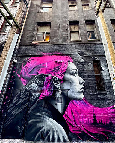 Henrique EDMX Montanari Vancouver Interactive Mural. Made at Never grow up festival in 2025