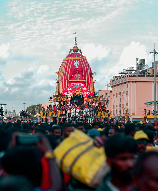 Chariot Festival known as Rath Yatra of Lord Jagannath at Puri - Odisha in India