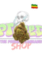 Cannabis bud in front of