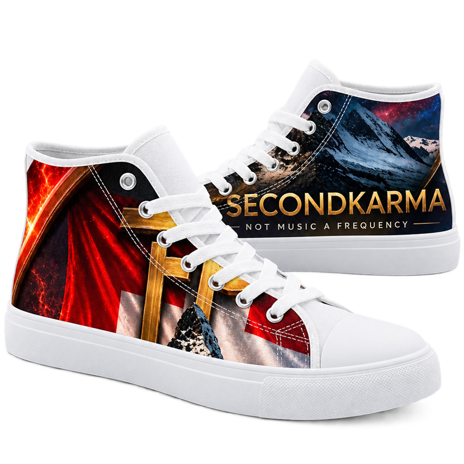 Secondkarma High-Top Canvas Shoes – Unisex