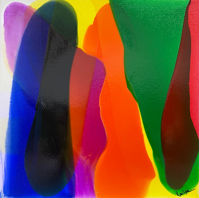 Vivid bouquet 4 Acrylic on canvas 13”by 13” framed $1100.00.jpg