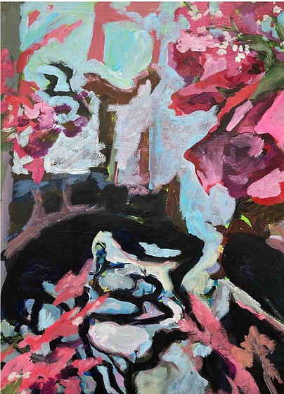 SAMANTHA REALI, Wet Shadows, Acrylic on Paper, 19.25" x 25" (Framed).png