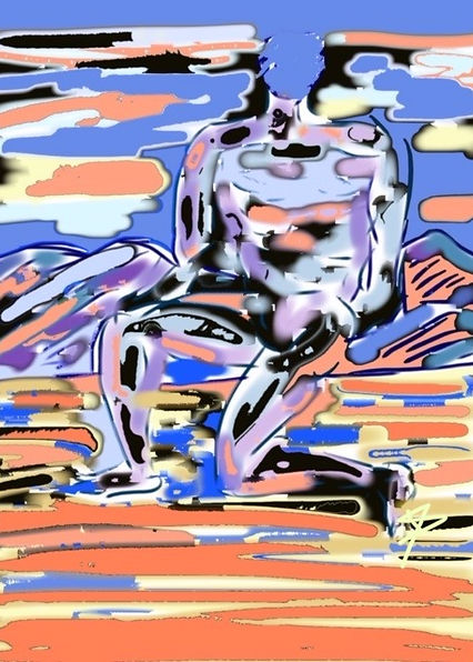 IRONIC CLOUDS - BLUE _ S, PRINT UNDER ACRYLIC GLASS, 17.7_ X 23.6_.jpg