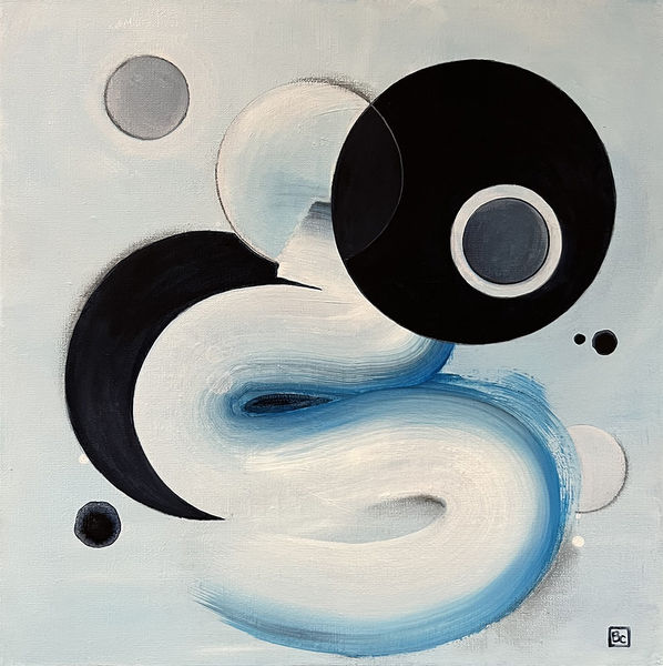 Bleu Ciel (Blue #4) 2024, Mixed Media on Linen Canvas, 26.38" x 26.38", $1400.jpg