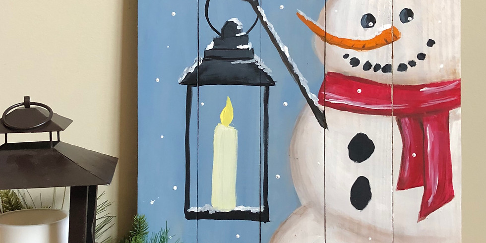Snowman Pallet Paint Party