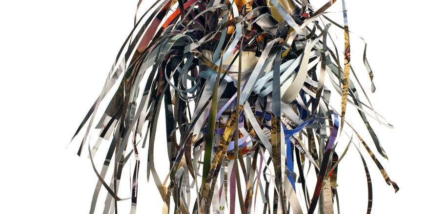 Colorful paper sculpture