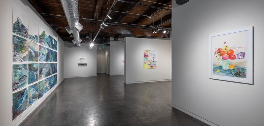 Full Gallery view of Megan Vossler's exhibition with multiple works in view.