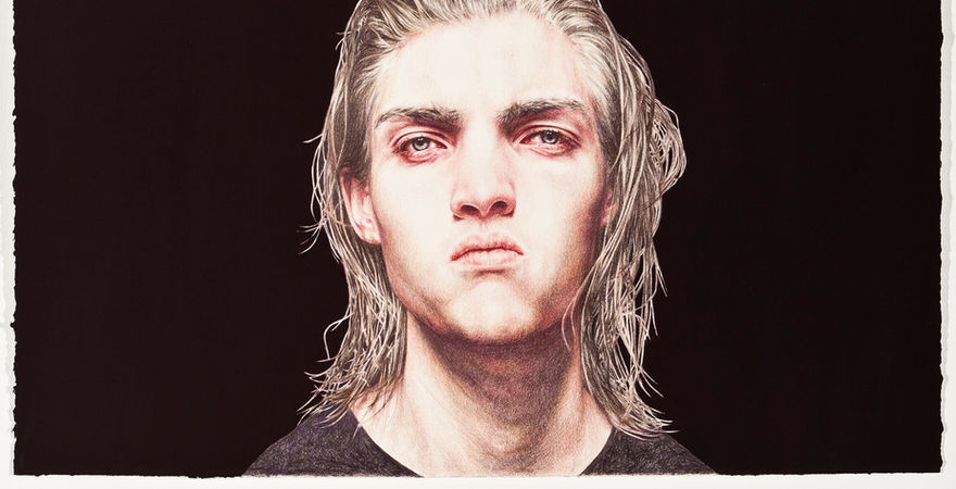 portrait of person with black background