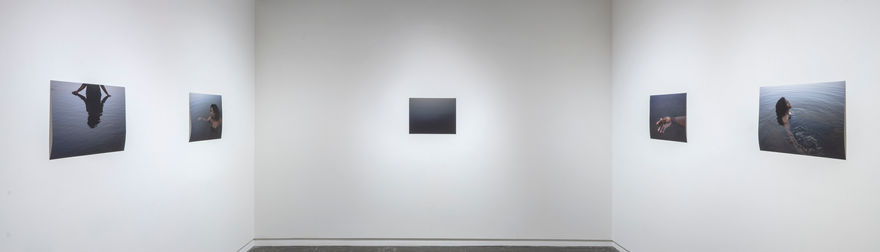 gallery with many photographs on wall