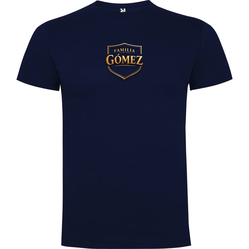 Vista frontal camisetas familiares personalizadas