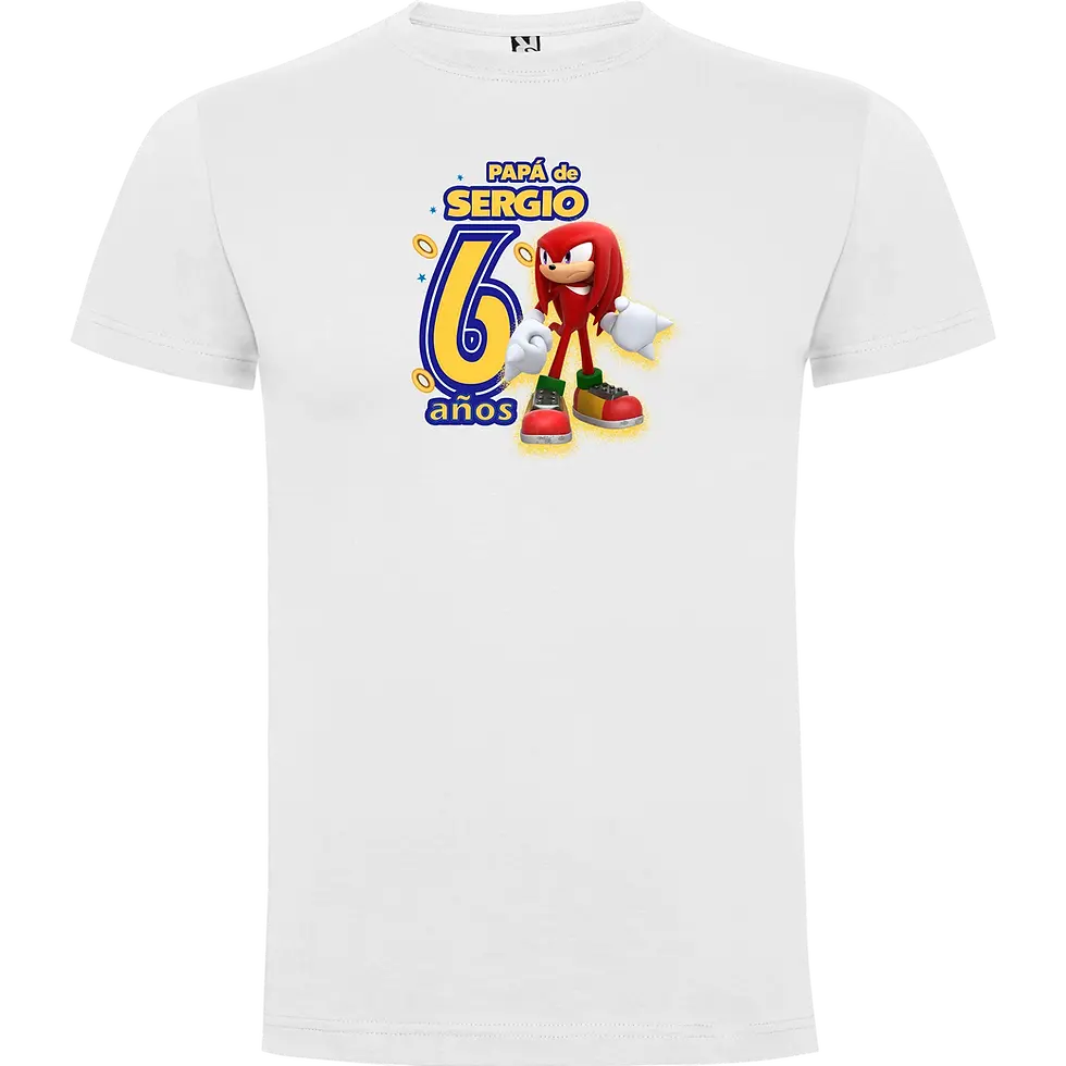Miniatura: Vista frontal camisetas familiares Sonic