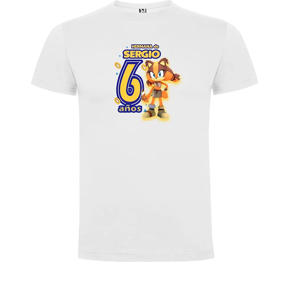 Miniatura: Vista frontal camisetas familiares Sonic