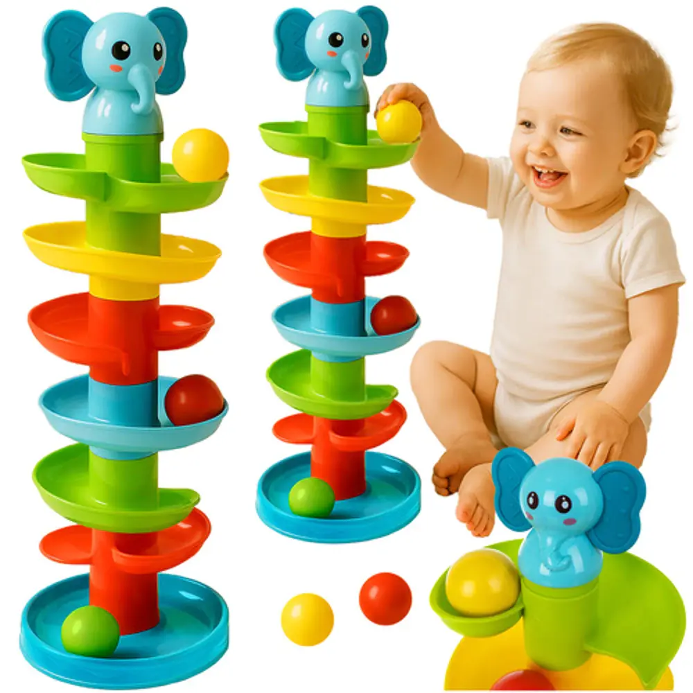 Niño jugando a torre de elefante