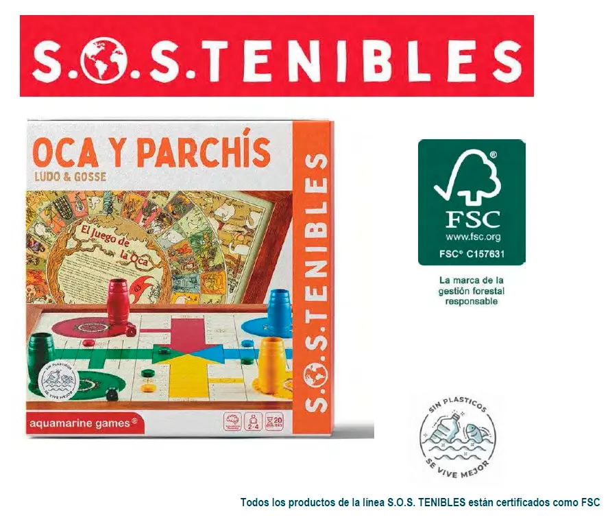 Caja Oca y Pachís de madera