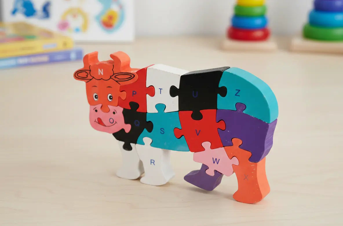 Puzzle de Precisión Vaca | Puzzles 3D Madera
