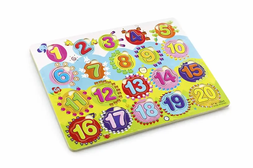 Puzzle de madera números para niños